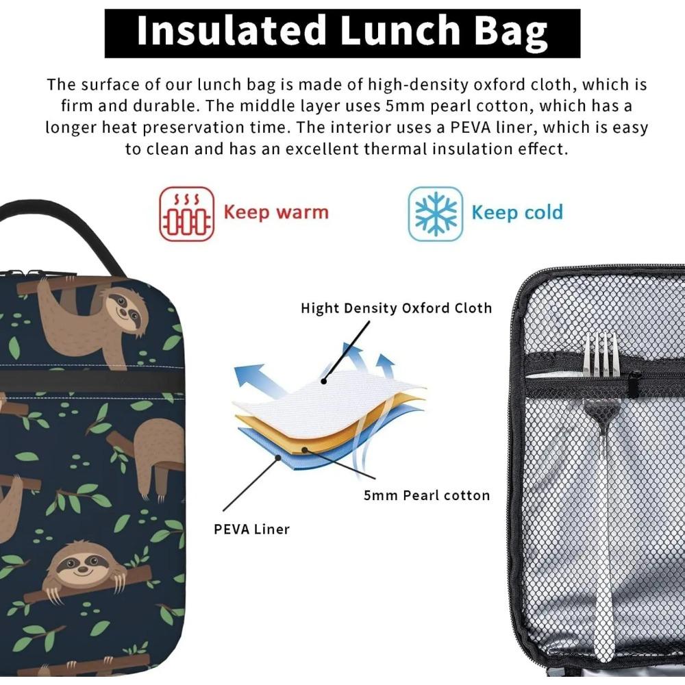Lunch Box for Adults Women Men Cute  Lunch Bag Reusable Insulated Lunch Bag Container Gifts for Office Picnic Travel Work School