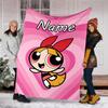 Customizable The Powerpuff Girls Throw Blanket – Personalized Name, All-Season Cozy Snug Blanket, Machine Washable, Personalized Blanket