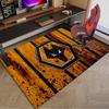 Wolves Football Club Emblem Printed Area Rug for Office, Chair Rug, Decorative Carpet Floor Mat, Large Size Fan Gifts Christmas Gifts