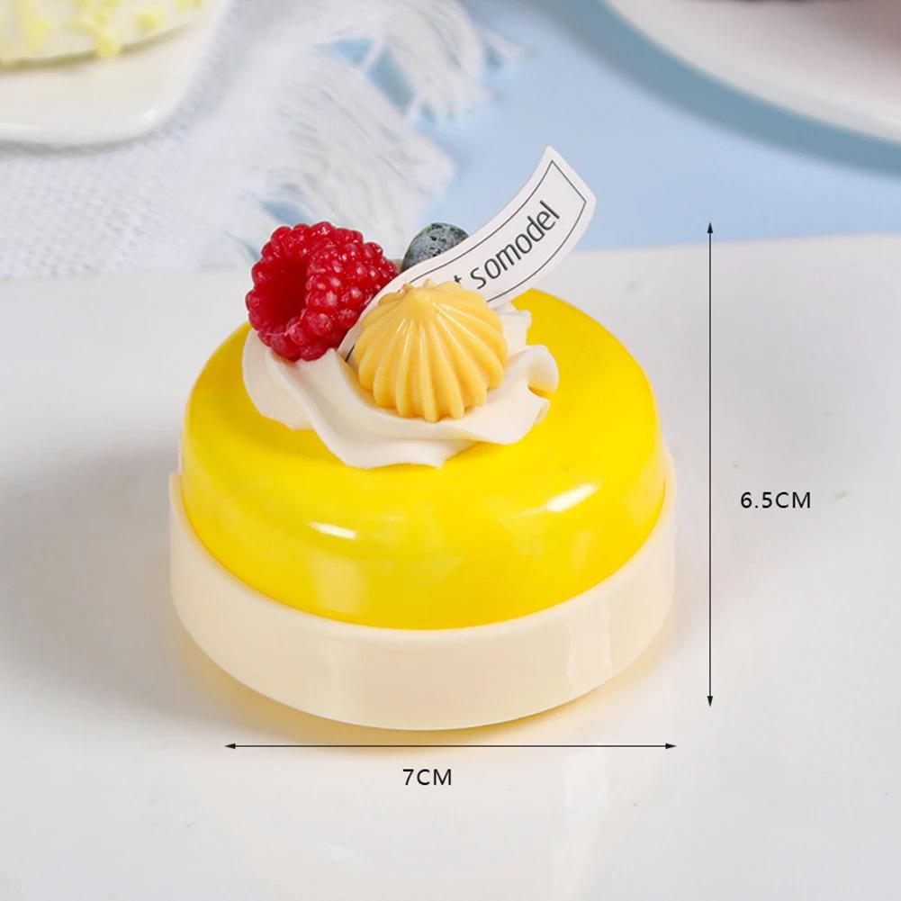 1PC Artificial Fruit Cake Biscuit Fake Food Decoration Photography Pro Food Simulation Cake Model Tea Table Decoration