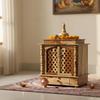 Wood Wall Temple | Sheesham Wood Pooja Mandir | Home & Office Altar-Traditional Hindu Shrine-Religious Home Decor Wall Art Pooja Stand
