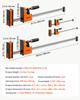 VEVOR Bar Clamps for Woodworking, 4-Pack, 60.96 cm and 78.7 cm F Clamps, 500 kg Load Limit, Clamp/Spreader 2 Modes, Soft Rubber Pads