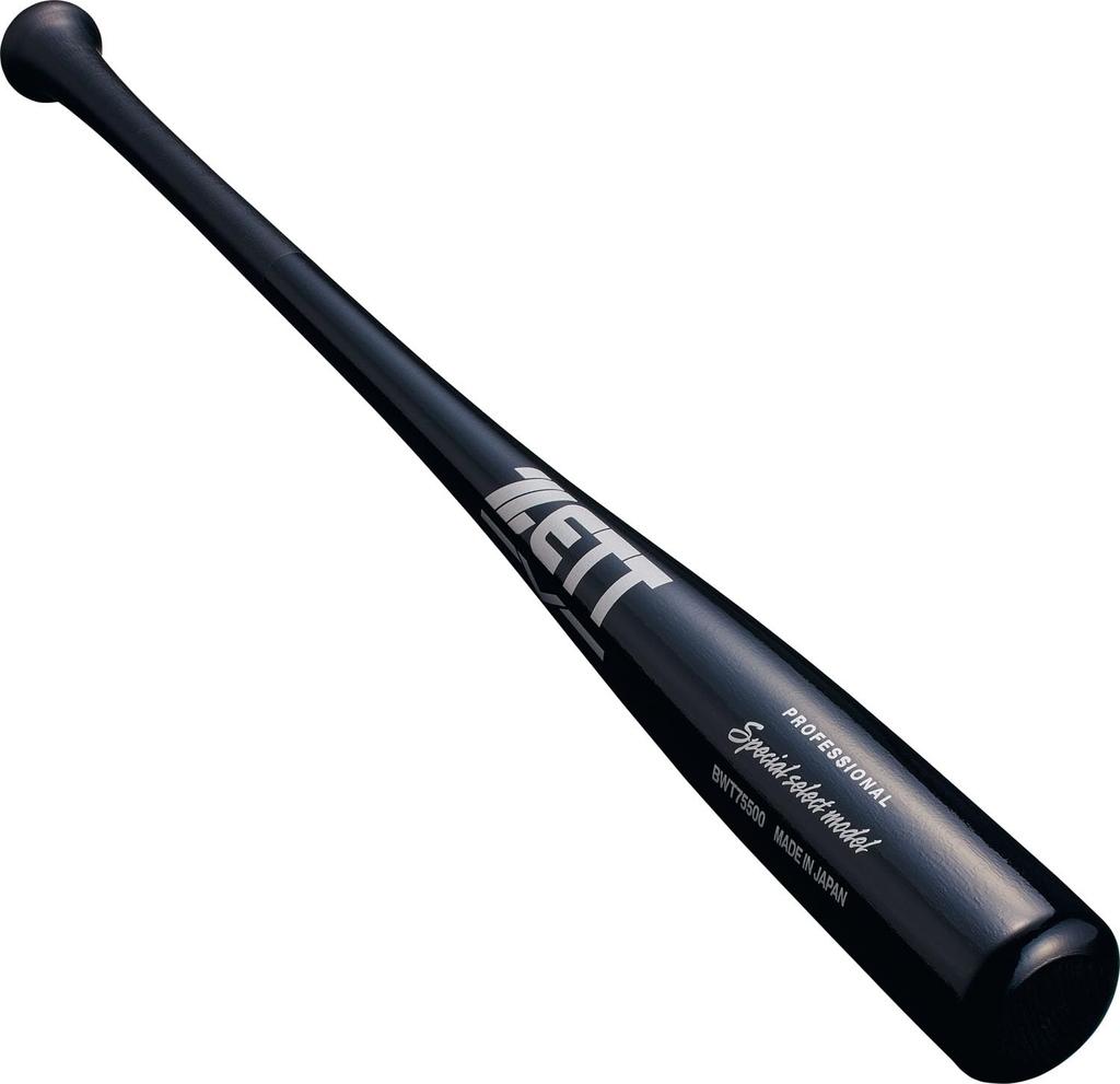 ZETT Youth Baseball Softball Special Select Wooden 650g Average Black Made in BWT75500 Bat, Model, (Hokkaido Birch), 80cm, Weight, (1900SA), Japan,