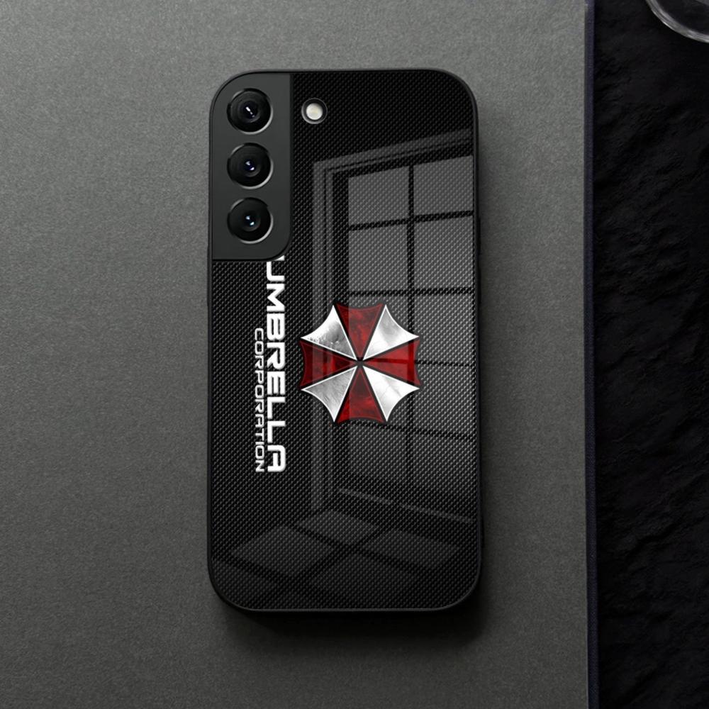 Umbrella Corporation Phone Case Glass For Samsung Galaxy S21 S25 S22 S20 S24 S23 Ultra Fe Plus A16 A34 A54 A24 Coque