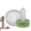 Candle Holder Silicone Mold 3D Heart/Star/Round Candlestick Holder Casting Mould Concrete Resin Molds Rod Taper Candle Holder