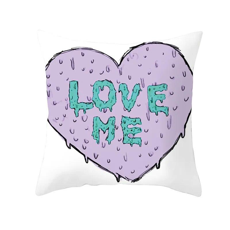 Happy Valentines Day LOVE Heart Față de pernă pentru cuplu Husă de pernă pentru canapea Husă de pernă pentru pat Husă de pernă Decor acasă Husă de pernă pentru mașină