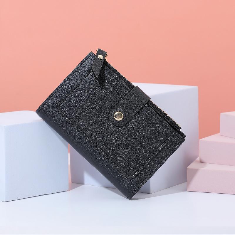 Multi-Functional Card Holder & Zipper Coin Purse with Custom Logo, PU Material, Multiple Card Slots
