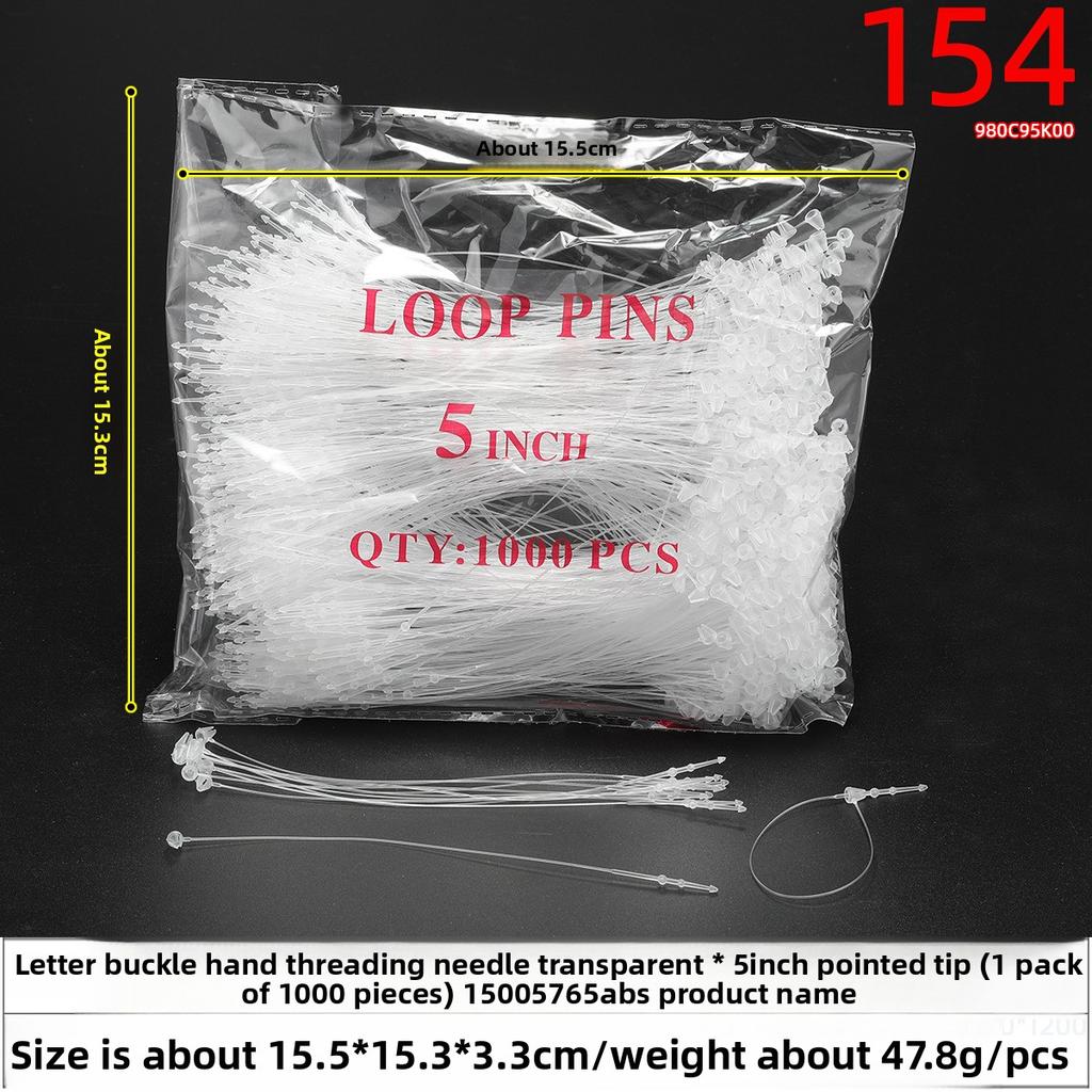 Plastic Rubber Needle Pointed Head Round Head Hand-threaded Needle Mother-and-child Buckle Trademark Hanging Rope