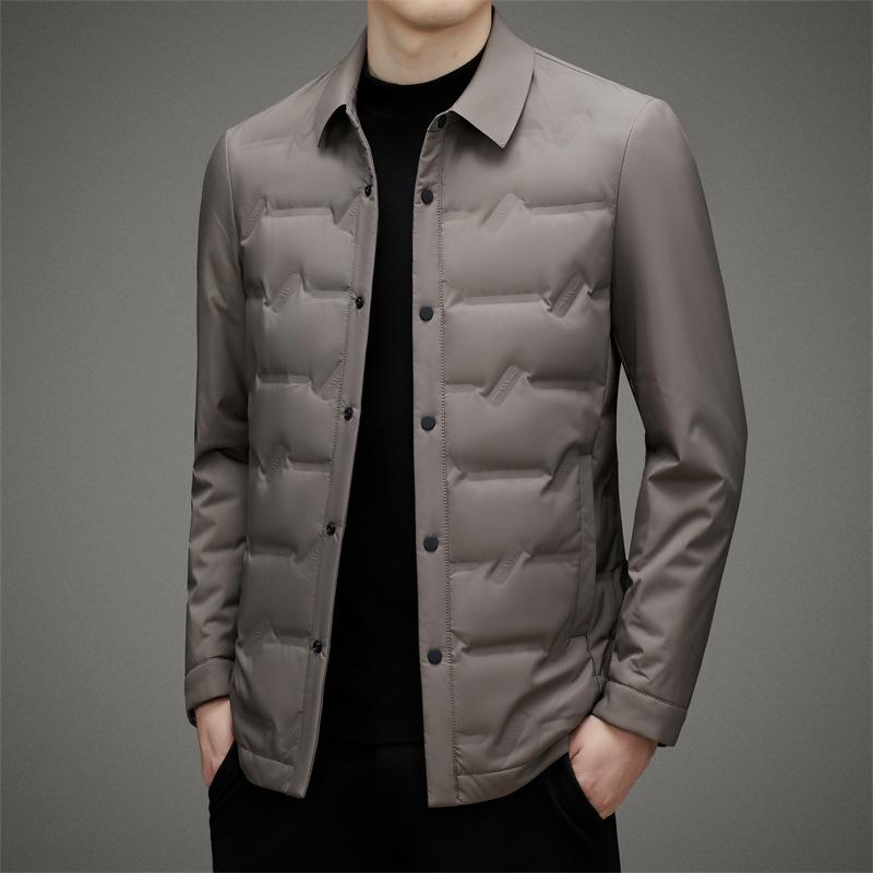 High-Quality Men's Down Jacket - Lightweight Lapel Design for Autumn & Winter
