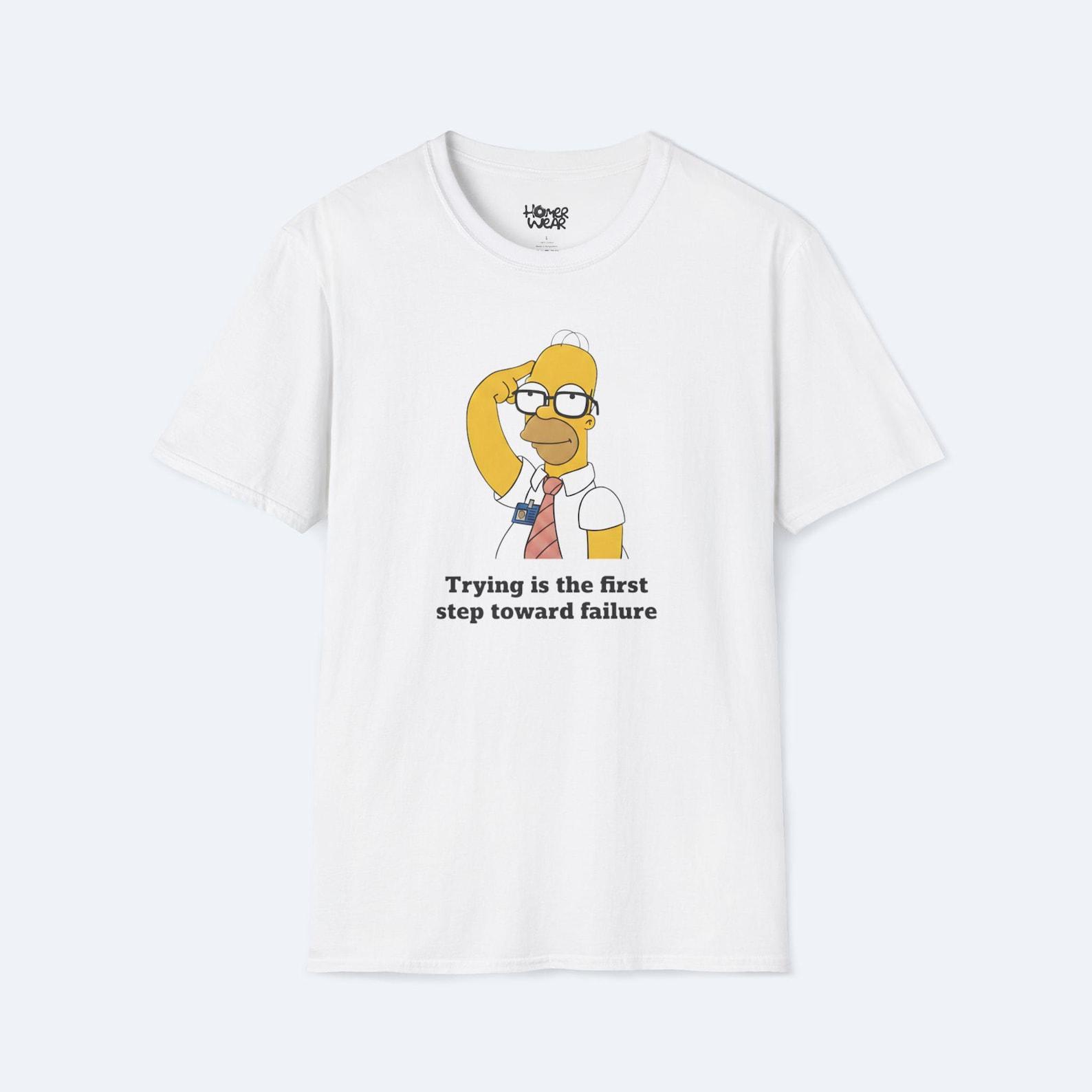 Funny Homer Simpson Shirt The Simpsons Meme Tee Nervous Homer Graphic Shirt Retro Cartoon Funny Reaction Meme Gift Idea Tee 3XL