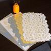 PVC Flower Placemat Colorful Floral Coaster Heat Insulation Mat Wedding Party Decor Home Kitchen Dining Table Decoration