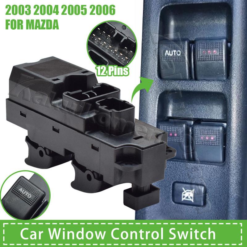 100% New 12 P Electric Window Lifter Glass Power Window Switch Regulator Button For Mazda 6 323 BL4E-66-350W1 CB81-66-350W1