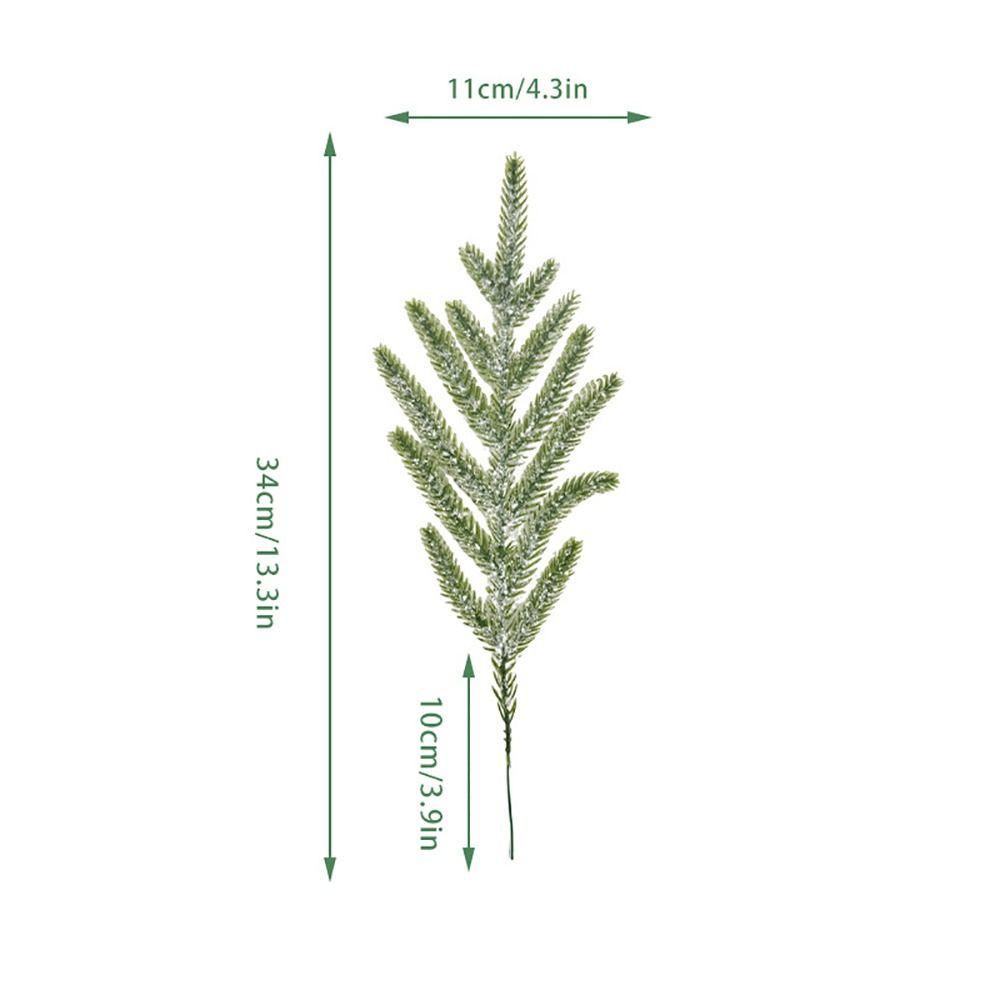Red Berries Christmas Artificial Pine Branches Plastic Greenery Leaves Fake Cedar Pine Accessories DIY Faux Pine
