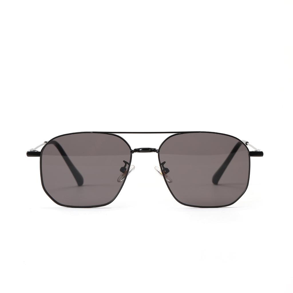 Fine Frame Metal Sunglasses Female Double Beam Toad Glasses Color Film Gradual Change Sunglasses Men'S Glasses