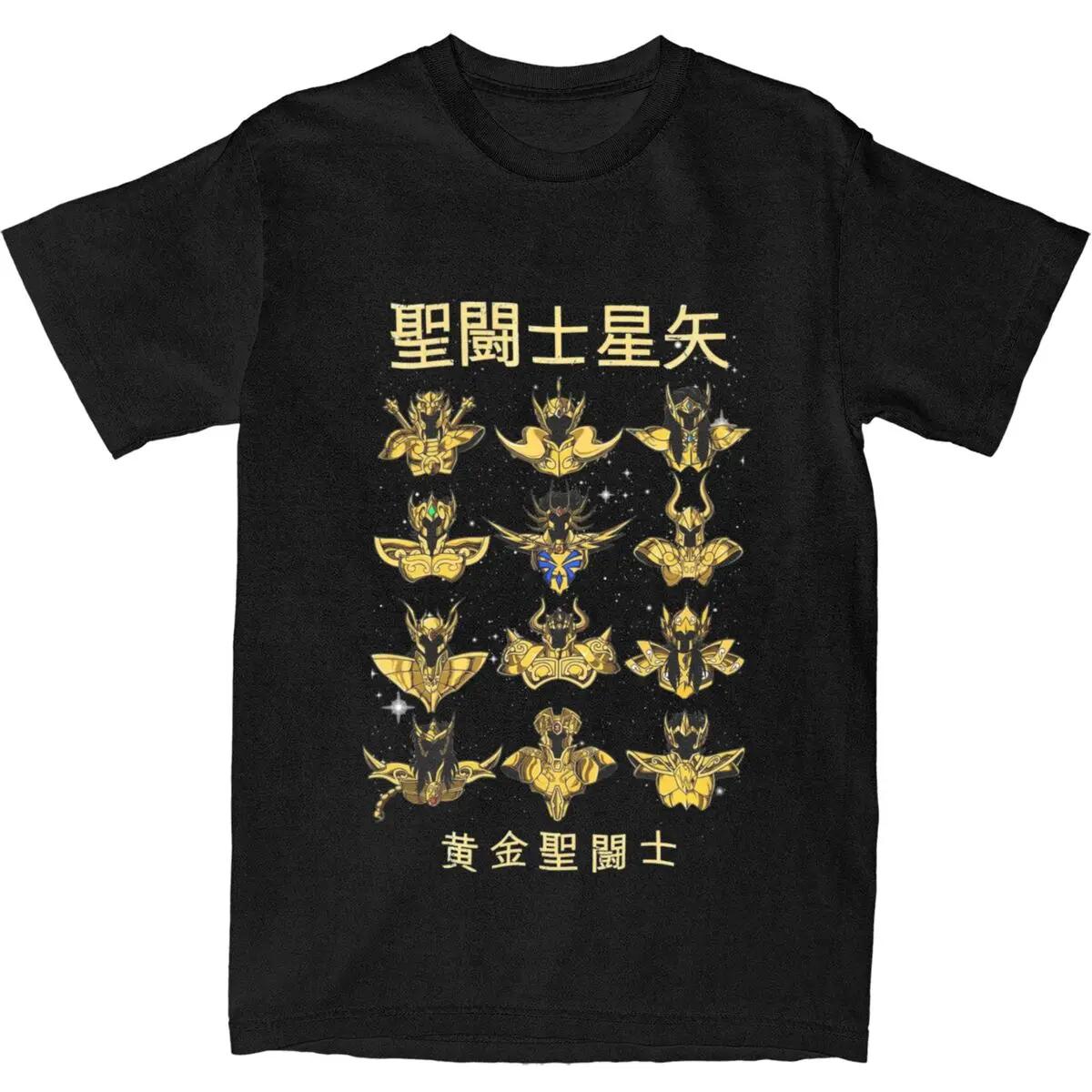 

GOLD SAINTS T-Shirts Knights Of The Zodiac Cotton Tops Summer Y2K Funny Short Sleeves T-Shirt O Neck Fashion Custom DIY Tshirt XXXXL