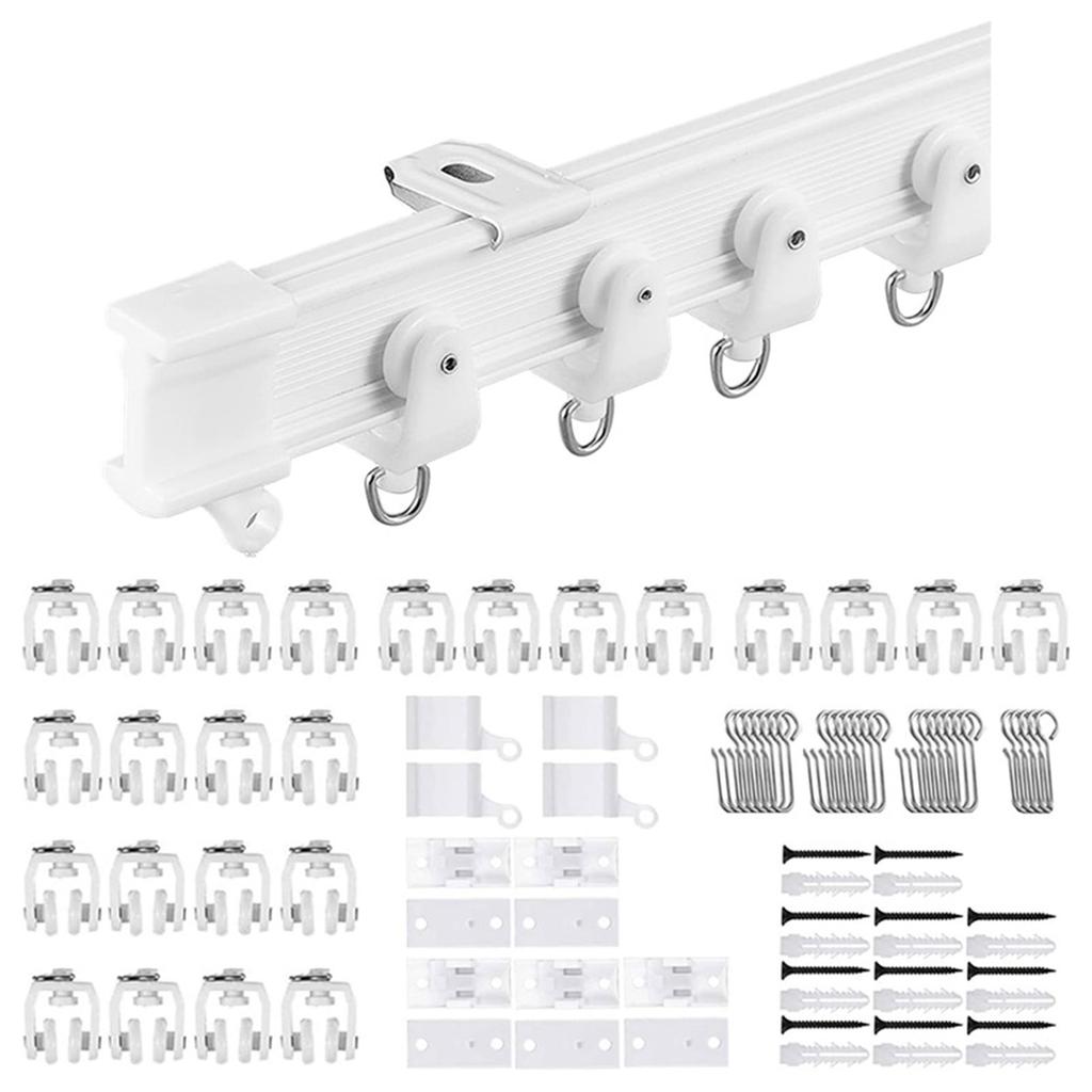 Easy Installation Bendable Curtain Track Kits 1/2/3/5Meter Flexibility Ceiling Rails for Shower Space Window Treatments