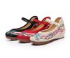 Embroidered Colorful Phoenix Cloth Wedding Shoes - Ethnic Style Square Dance Flats