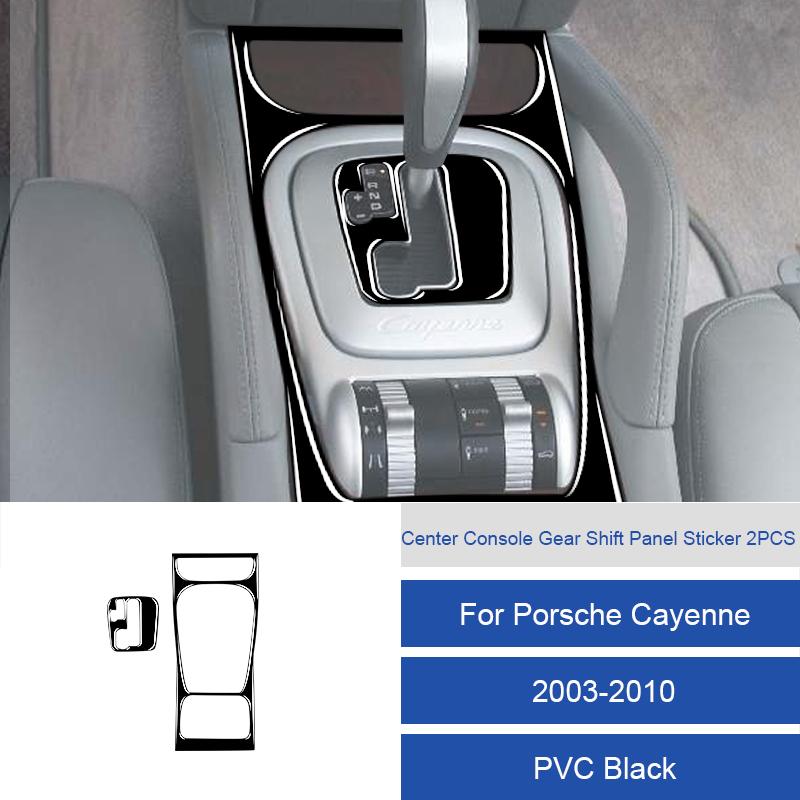 Per Porsche Cayenne 2003 2004 2005 2006 2007 2008 2009 2010 Pannello Adesivo Leva Cambio Console Centrale Morbido in Fibra di Carbonio / PVC
