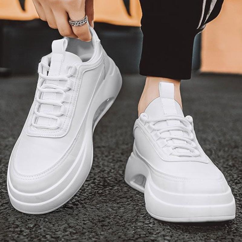 Fashion Men Sneakers Pu Leather Casual Shoes Designer Thick Sole Walking Shoes New Soft Sole Vulcanized Shoes for Men Zapatos De Hombre