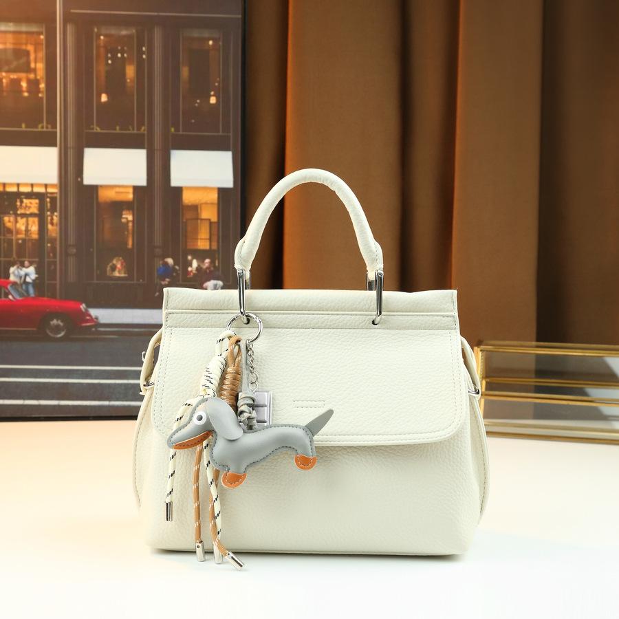 

Simple Temperament Solid Color Large-Capacity Women S Square Handbag With Pendant Ol Versatile Going Out Shoulder Messenger Bag белый