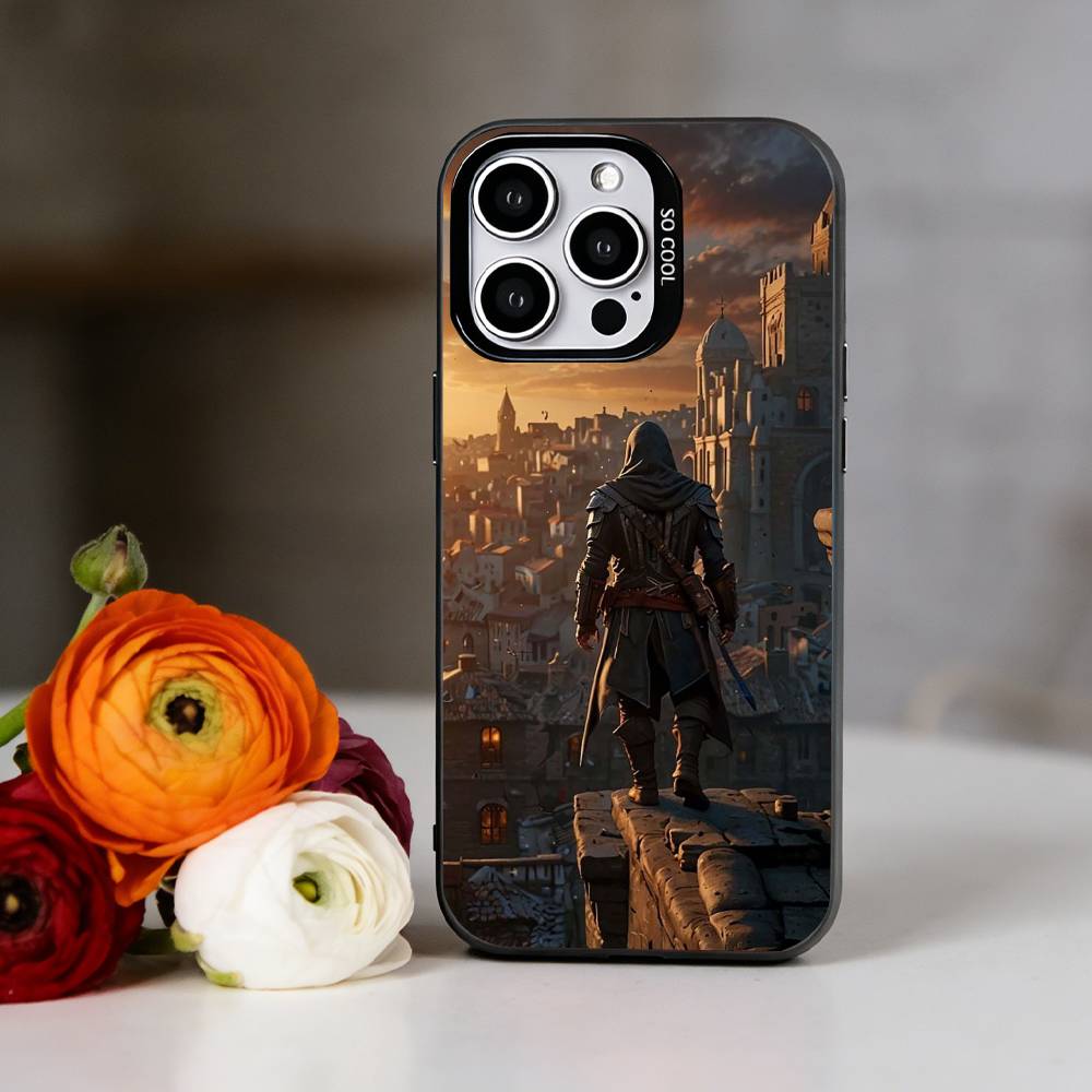 Custodia per Telefono Assassin's Creed Per iPhone 17,16,15,14,13,12,11 Plus,Pro Max,XS,Colorata Argento Custodia per Telefono Funda Cover