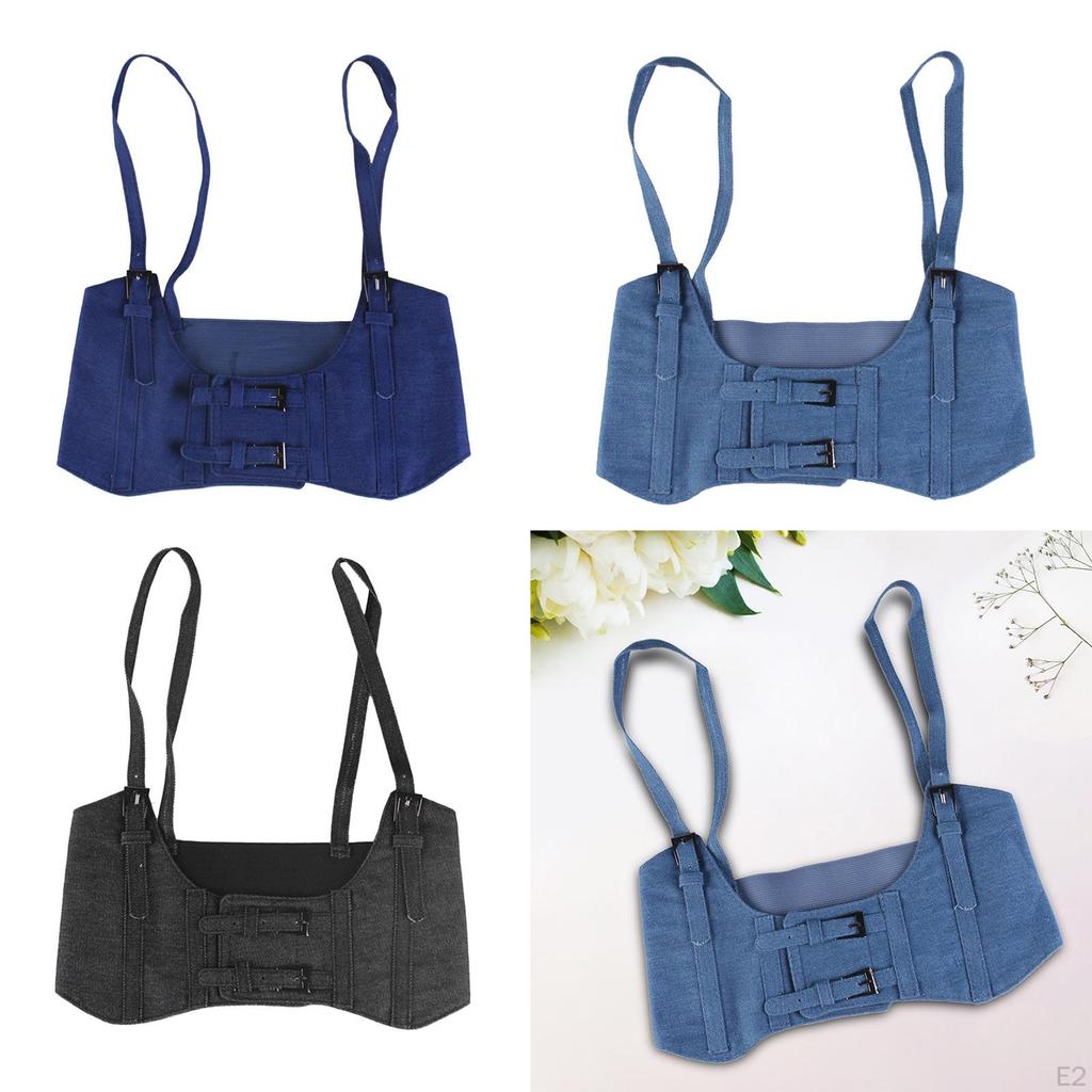 Fashion Women Waist Harness Belt Underbust Corset Steampunk Waistband Ladies Girls PU Leather Wide