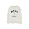 MLB Academy Series FW23 Boston Red Sox Brand Letter Fleece Loose Casual American Sweatshirt Unisex Sweatshirt Light-Gray 3AMTV0436-43MGD