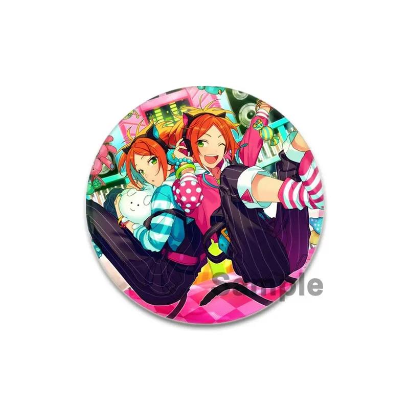 

32/44/58 мм аниме ансамбль звезд брошь для одежды шляпа рюкзак круглые булавки ручной работы мультфильм косплей значки аксессуары подарок 32mm