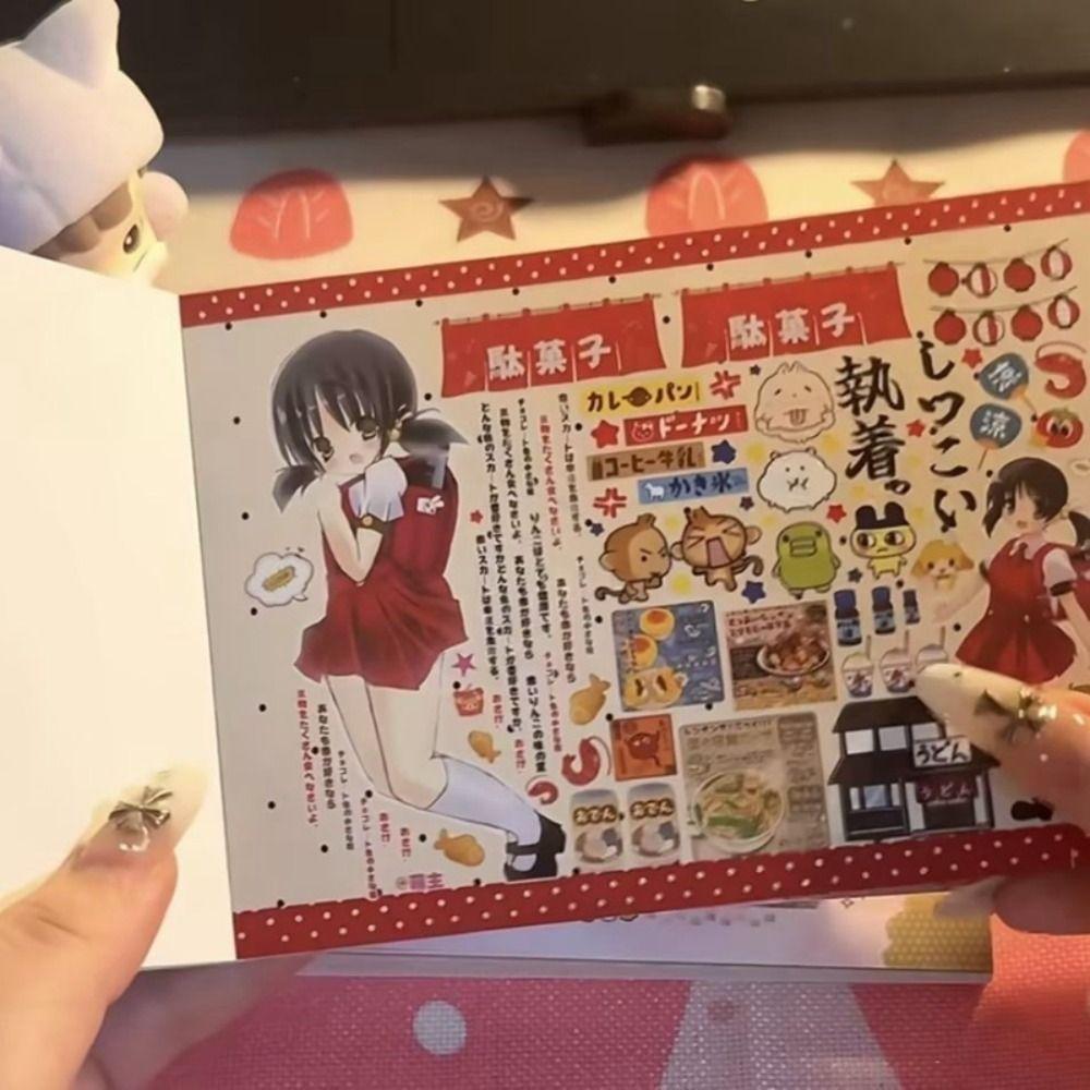 Anime Girl Art Sticker Book Pastel Colors Scrapbook Stickers Decorative Stickers Phone Case DIY