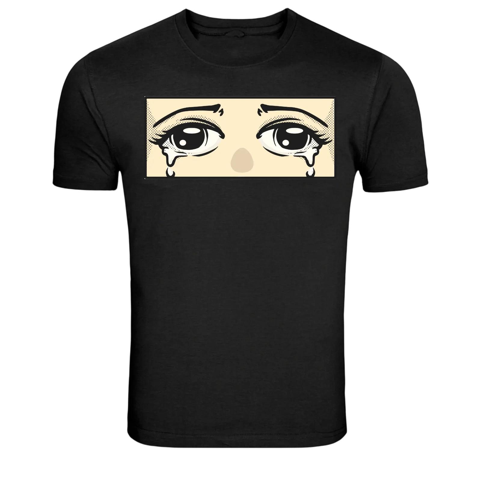 Crying Eyes Pop Art Tears Graphic T-Shirt S
