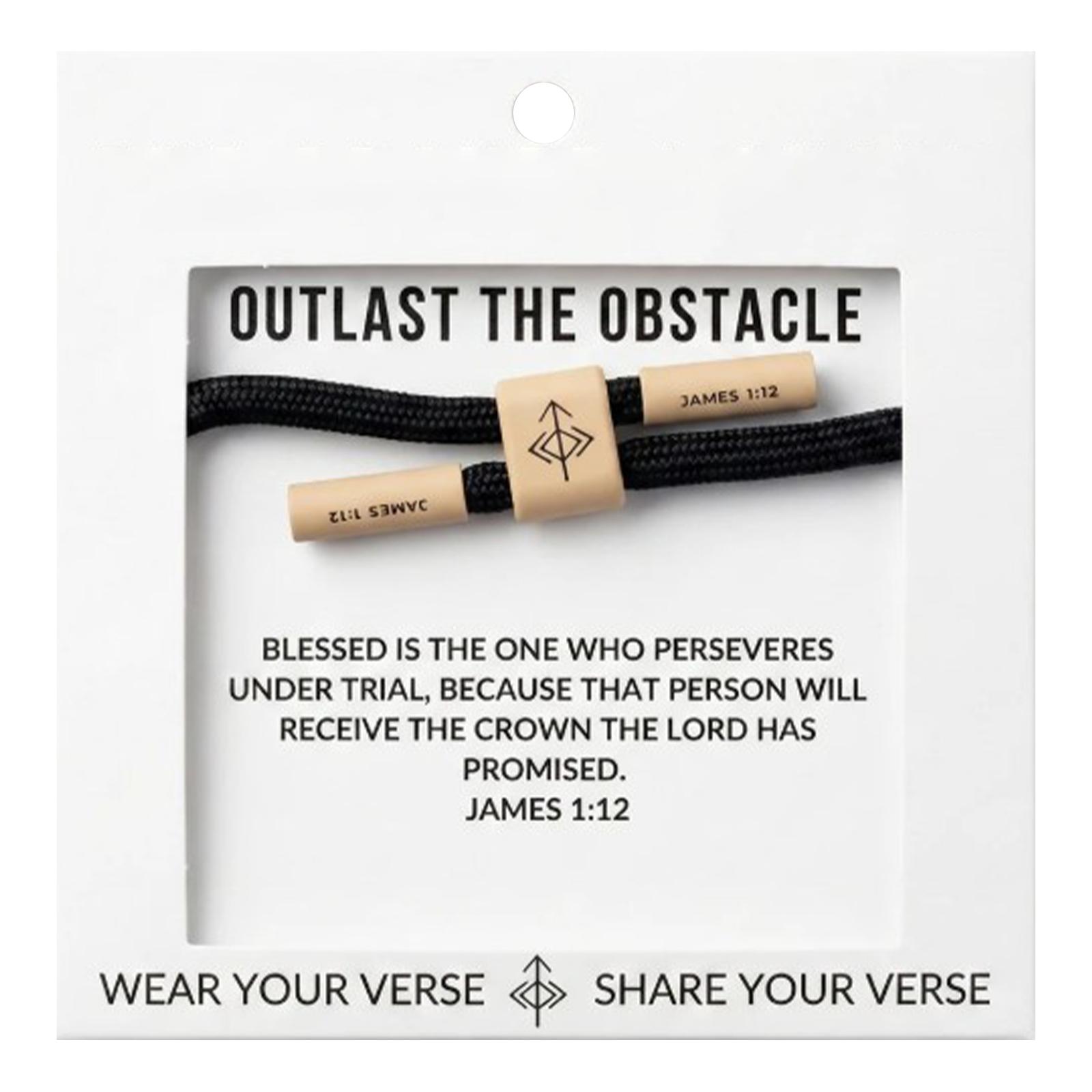

Faith Inspired Prayer Verse Elastic Band James 1 12 Scripture Bracelet Adjustable Durable Material Religious Accessory for Daily Wear One Size
