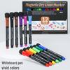 Magnetic Whiteboard Markers, 12 Colors: Multi-functional, Water-based, Erasable Pens for Students and Children.