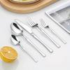 4/6/16/24pcs Stainless Steel Cutlery Small Waist Set Silver Luxury Cutlery Kitchen Items Include a Knife, Fork and Spoon