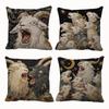 Exquisite Goat Printed Cushion Pillow Casecovers Fantasy Inspired Sofa Home Room Decor