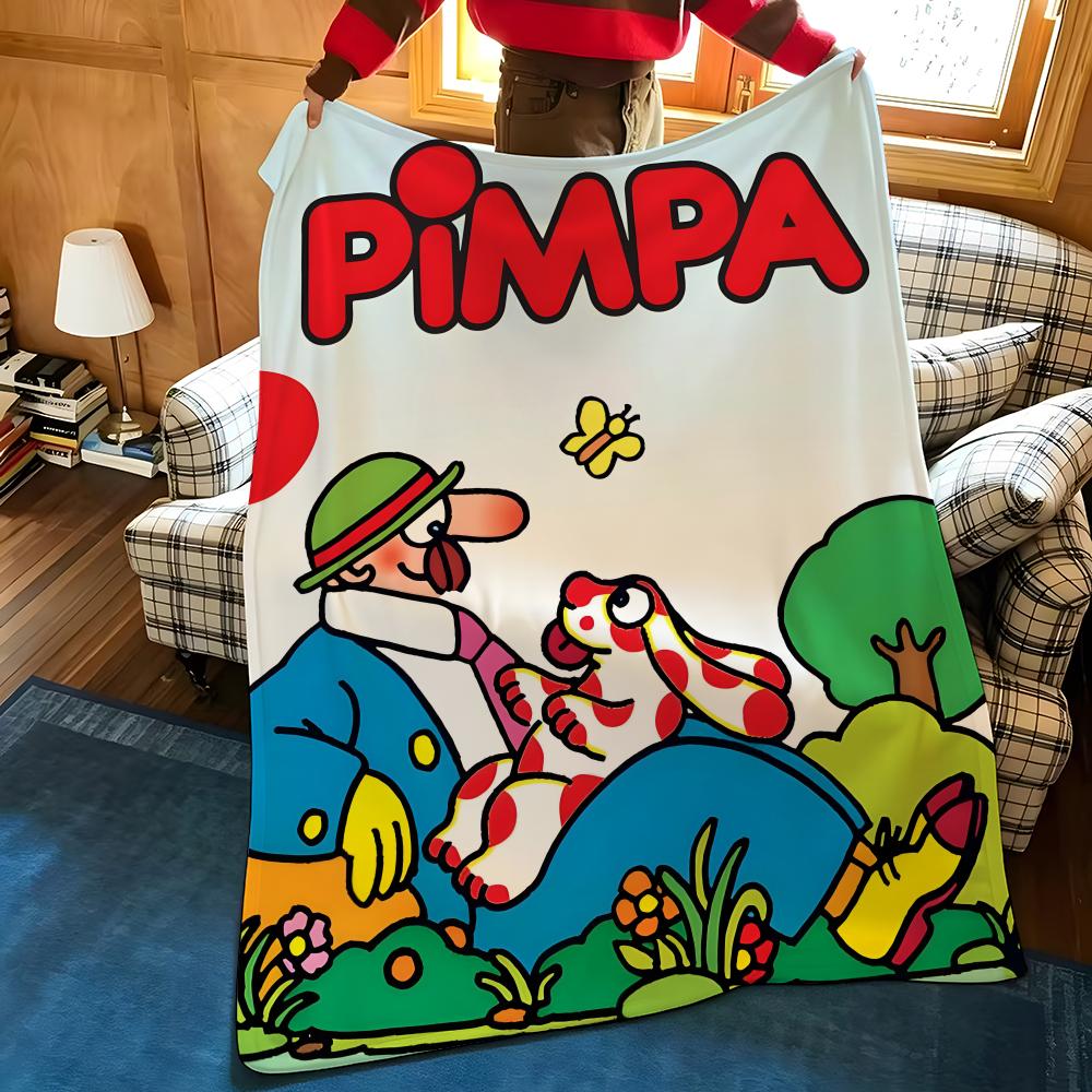 Charakter P-Pimpa Wurf-Flanell-Decke Geeignet für Sofas Betten Büros Reisen, Campingstühle