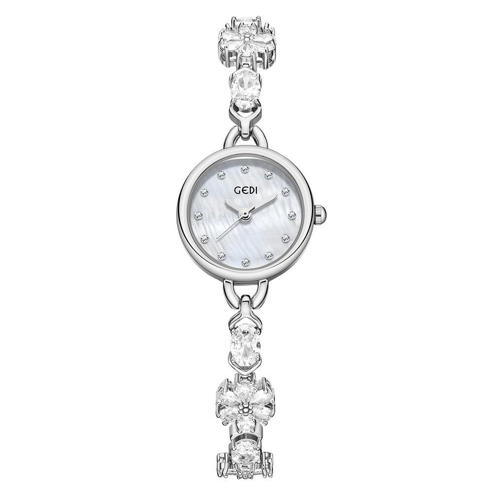 Fashion Sunflower Bracelet Watch For Women Waterproof Quartz Jewelry With Decorative Dial белый