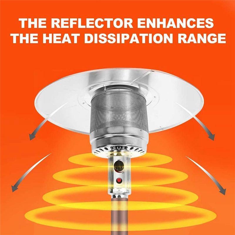 M-Modern-Patio Heater Shield Replacement Accessories, Top Shield Reflector Aluminum Winter Heater Shield Reflector For Outdoor