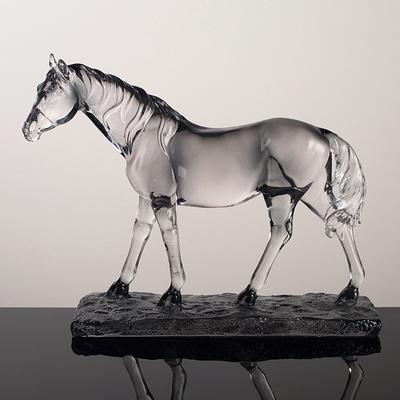 Artigianato in Resina Scultura di Animale Artificiale Cavallo Trasparente Cavallo Raffinato Statuetta Trasparente Statuette Decorative Decorazione per la Casa