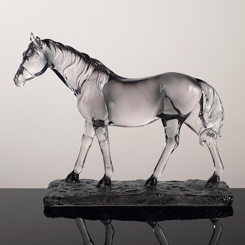 Horse To Success Ornaments Premium High-end Living Room Wine Cabinet Top Office Tabletop Decoration Opening Housewarming Decoration Gift
