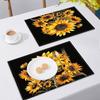 1PC Sunflower Printed Placemats, Perfect for Protecting Your Table, Ideal for Home Kitchen Use And Festive Party Decorations