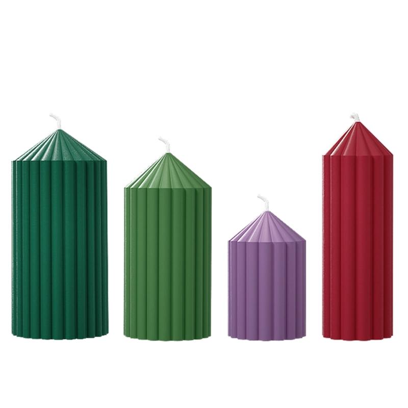 Zylinderkerzen-Silikonform zur Kerzenherstellung, Säulen-Aromatherapie-Kerzenharzform, Epoxidharz-Gussform für Seife