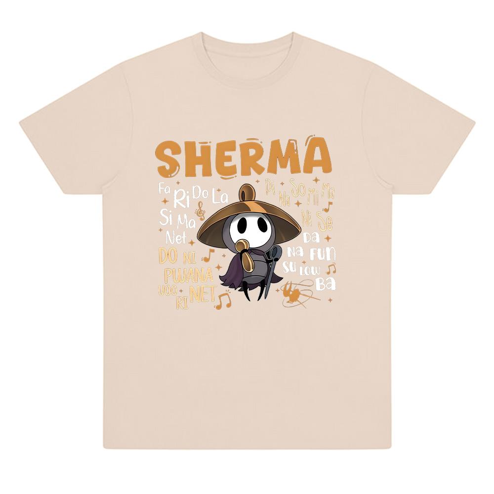 Sherma Song T-shirts Hollow Knight Silksong Funny Game Quote Tees Harajuku Cartoon Print T Shirts Unisex Cotton Casual Clothes