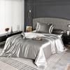 High Quality Bedding Set Skin Friendly Satin Quilt Cover Single Double Full Queen Solid Color Duvet Cover