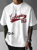 Los Angeles Print Casual T-Shirt Short Sleeve Sports Women's T-shirt Unisex Casual Daily Wear Summer Men's Racing T-shirt
