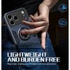 Luxury Magnetic Rotating Invisible Bracket Metal Ring Phone Case For iPhone 17 Pro Max 16 Plus 15 Shockproof Kickstand Cover