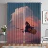 Blackout Curtains for Camera Kiki's Delivery Service Curtains Child Room Halloween Decoration Window Curtain Tulle for Bedroom