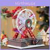 Claus Santa Themed Luminous Ferris Wheel Music Box For Christmas Decoration