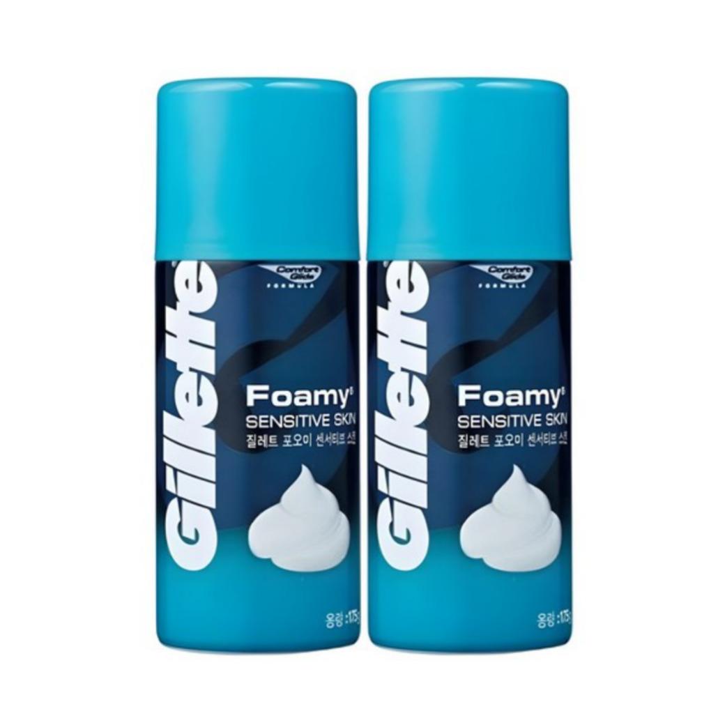 1+1 Gillette Foamy Sensitive Skin Shaving Foam 175g × 2