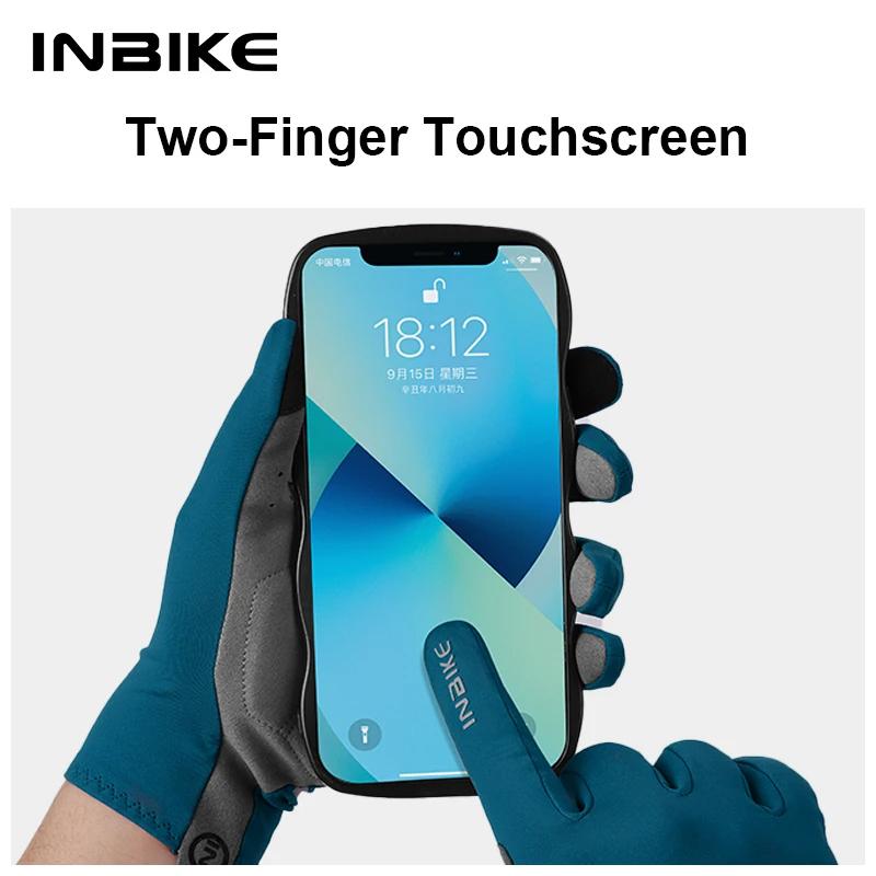INBIKE Spring Cycling Gloves for Men Touchscreen Breathable Mountain Bike Gloves Bicycle Gloves for Riding Biking Racing Gloves