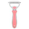 Double sided Stainless Steel Pet Hair Comb Brush Grooming Rake Dog Cat Trimmer Tool (Blue)